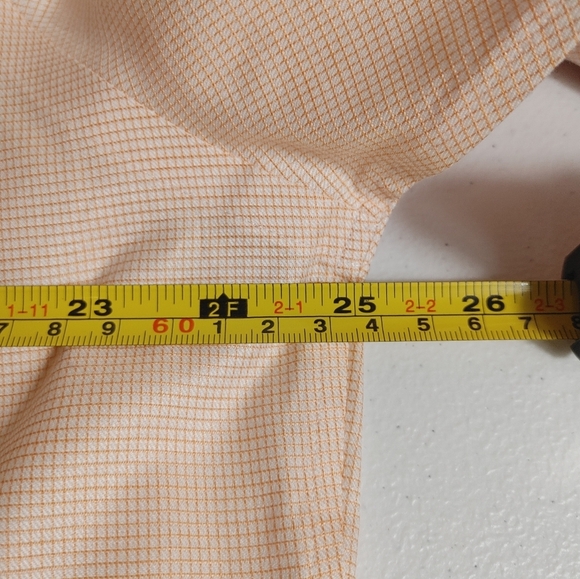 Nordstrom Orange‎ Men's Checkered Shirt 17/34 - Picture 5 of 5